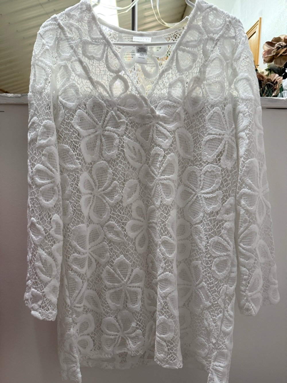 White Lace Beack Cover Up